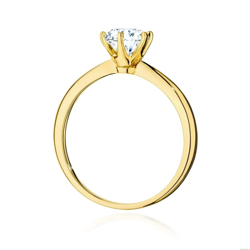 Pierścionek W553 Diament Laboratoryjny 1,00ct żółte złoto