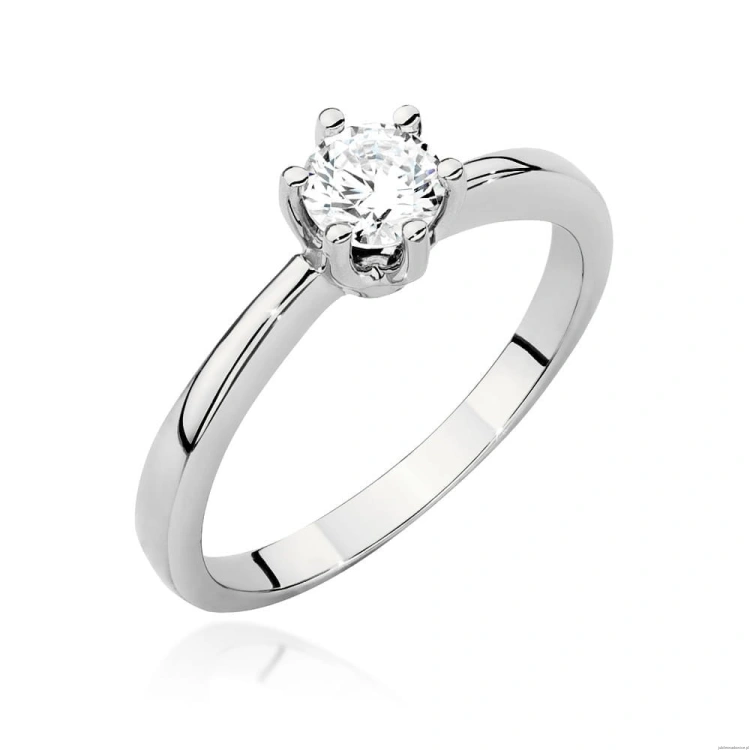 Pierścionek W563 Diament Laboratoryjny 0,40ct białe złoto