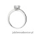Pierścionek W563 Diament Laboratoryjny 0,40ct białe złoto
