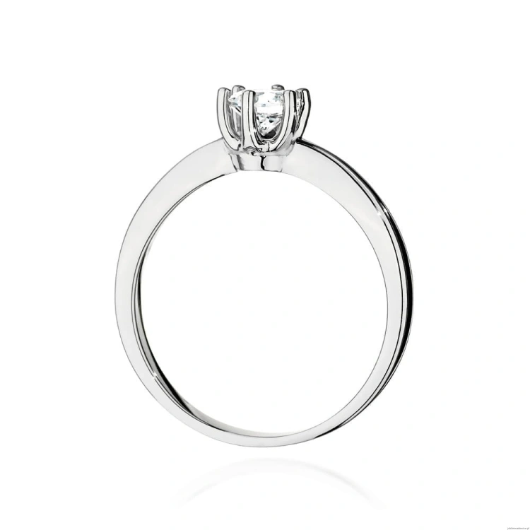 Pierścionek W563 Diament Laboratoryjny 0,40ct białe złoto