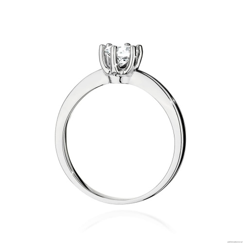 Pierścionek W563 Diament Laboratoryjny 0,50ct białe złoto