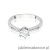Pierścionek W563 Diament Laboratoryjny 0,50ct białe złoto