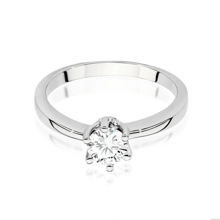Pierścionek W563 Diament Laboratoryjny 0,50ct białe złoto