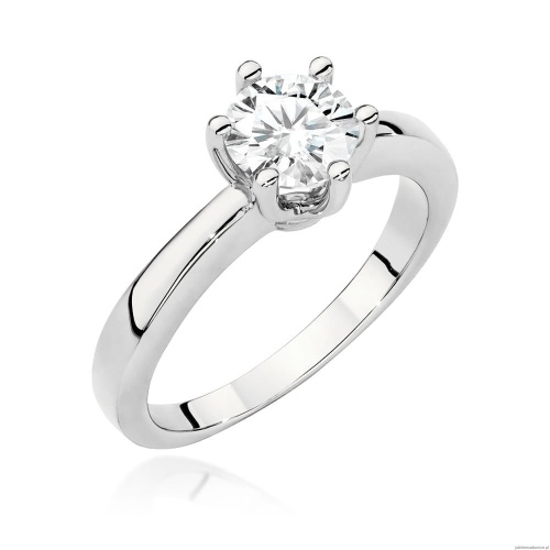 Pierścionek W563 Diament Laboratoryjny 0,70ct białe złoto