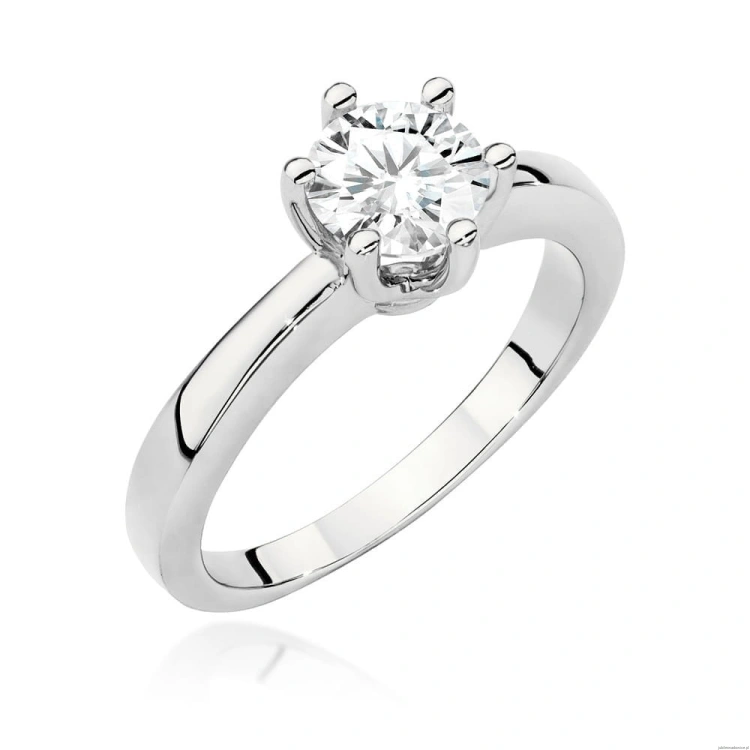 Pierścionek W563 Diament Laboratoryjny 0,70ct białe złoto