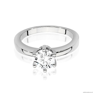 Pierścionek W563 Diament Laboratoryjny 0,70ct białe złoto