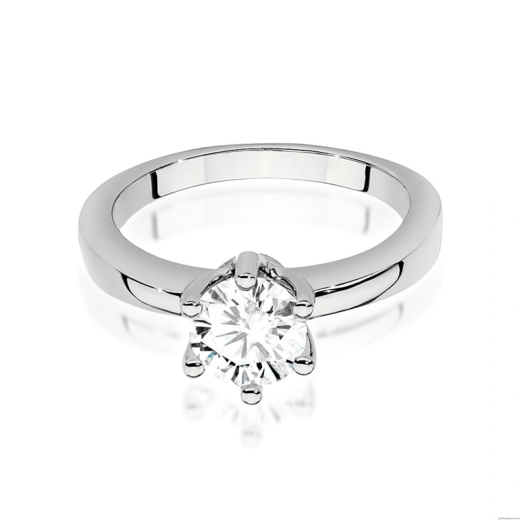 Pierścionek W563 Diament Laboratoryjny 0,70ct białe złoto