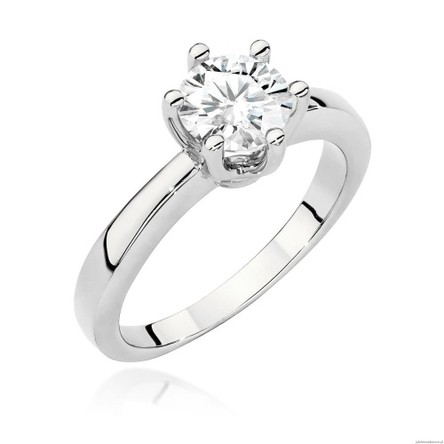 Pierścionek W563 Diament Laboratoryjny 1,00ct białe złoto