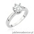 Pierścionek W563 Diament Laboratoryjny 1,00ct białe złoto