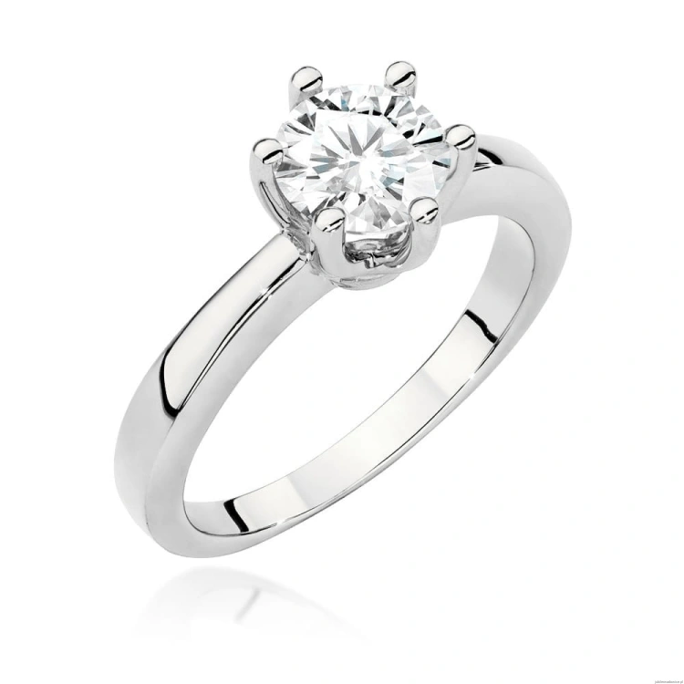 Pierścionek W563 Diament Laboratoryjny 1,00ct białe złoto