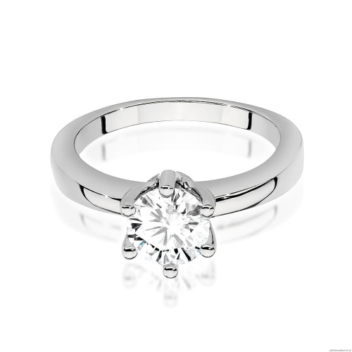 Pierścionek W563 Diament Laboratoryjny 1,00ct białe złoto