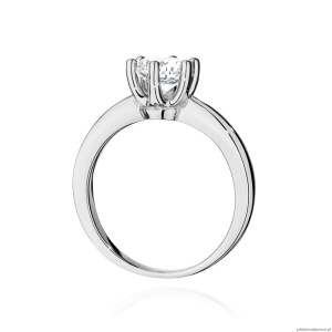 Pierścionek W563 Diament Laboratoryjny 1,00ct białe złoto