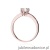 Pierścionek W563 Diament Laboratoryjny 0,40ct różowe złoto