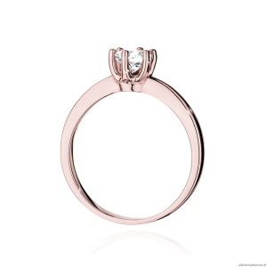 Pierścionek W563 Diament Laboratoryjny 0,50ct różowe złoto