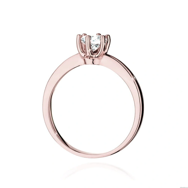 Pierścionek W563 Diament Laboratoryjny 0,50ct różowe złoto