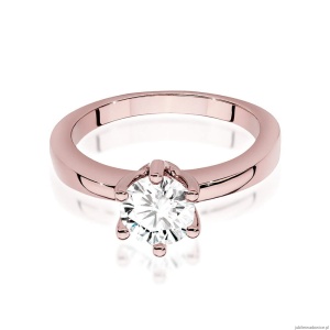 Pierścionek W563 Diament Laboratoryjny 0,70ct różowe złoto