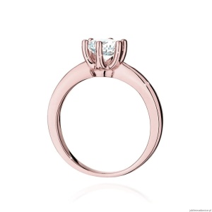 Pierścionek W563 Diament Laboratoryjny 0,70ct różowe złoto