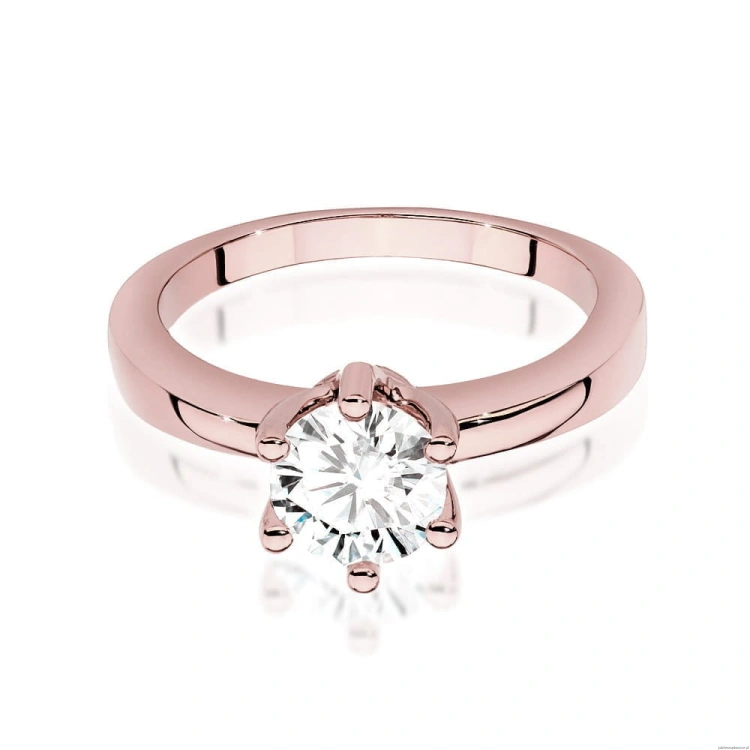 Pierścionek W563 Diament Laboratoryjny 1,00ct różowe złoto