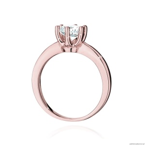 Pierścionek W563 Diament Laboratoryjny 1,00ct różowe złoto