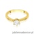 Pierścionek W563 Diament Laboratoryjny 0,40ct żółte złoto