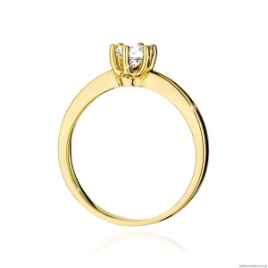Pierścionek W563 Diament Laboratoryjny 0,40ct żółte złoto