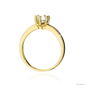 Pierścionek W563 Diament Laboratoryjny 0,50ct żółte złoto