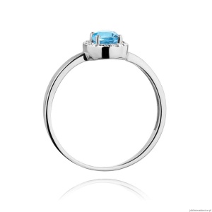 Pierścionek W330 Topaz 0,50ct białe złoto