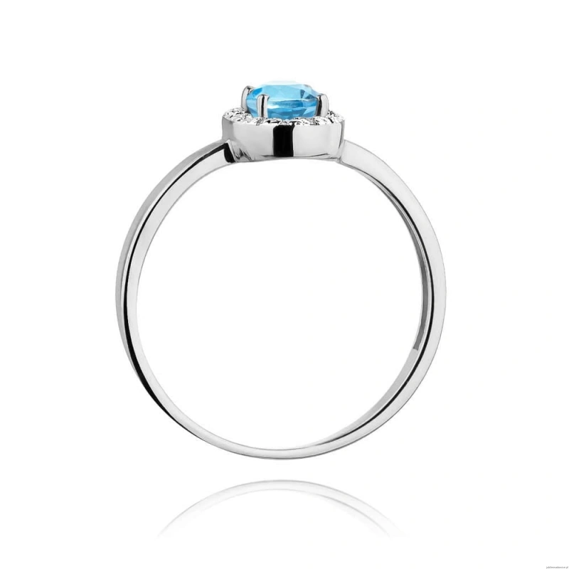 Pierścionek W330 Topaz 0,50ct białe złoto