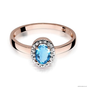 Pierścionek W330 Topaz 0,50ct różowe złoto