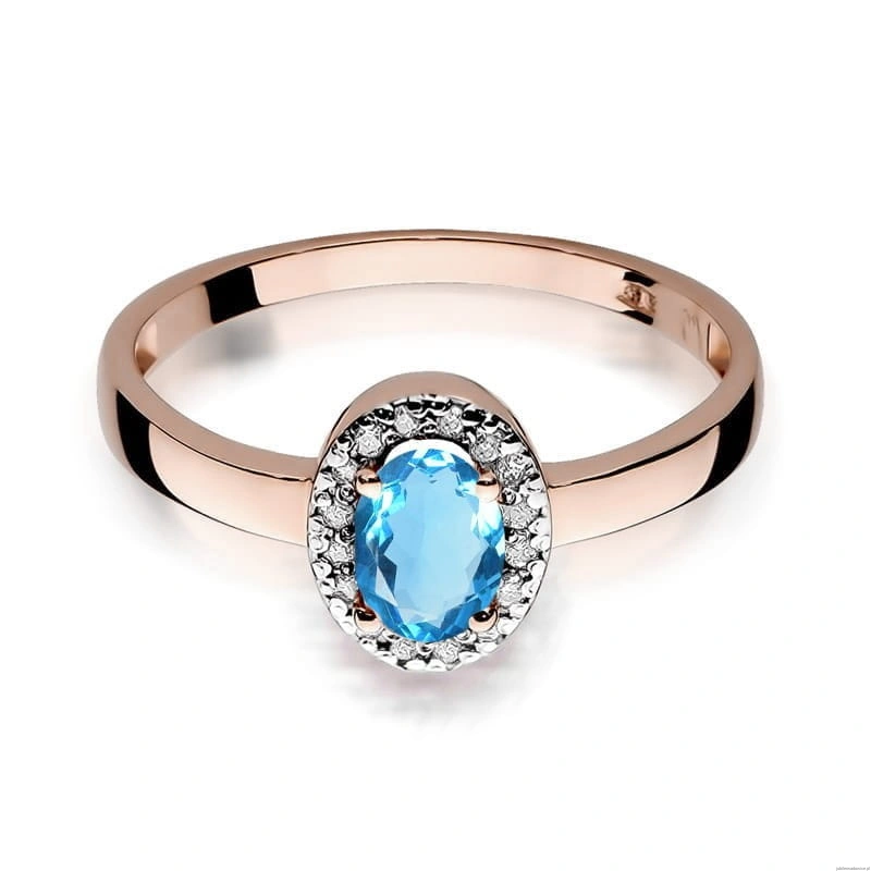 Pierścionek W330 Topaz 0,50ct różowe złoto
