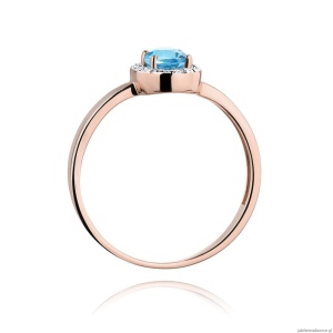 Pierścionek W330 Topaz 0,50ct różowe złoto