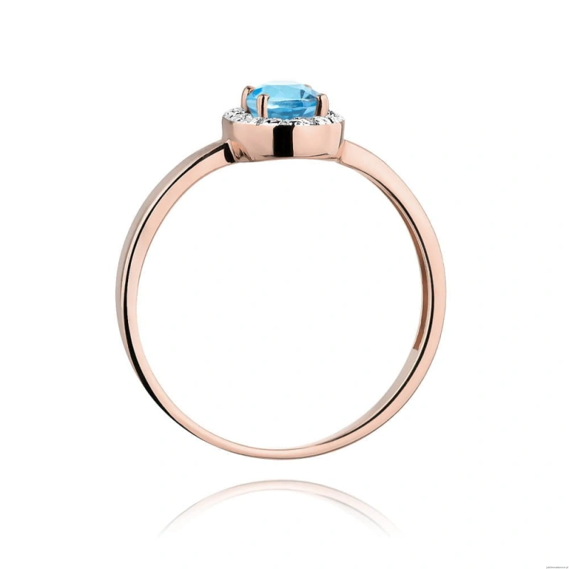Pierścionek W330 Topaz 0,50ct różowe złoto