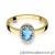 Pierścionek W330 Topaz 0,50ct żółte złoto