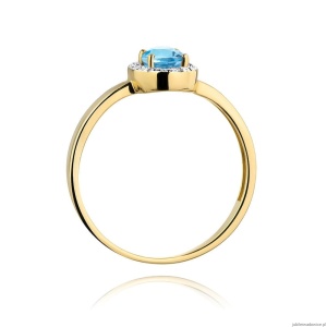 Pierścionek W330 Topaz 0,50ct żółte złoto