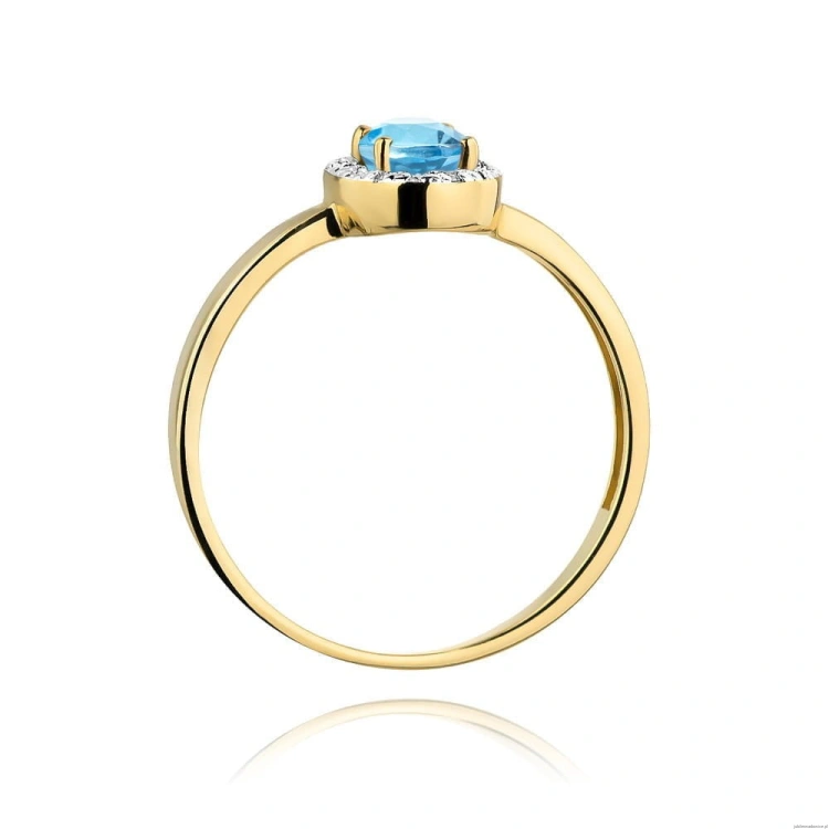 Pierścionek W330 Topaz 0,50ct żółte złoto