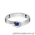 Pierścionek W346 Szafir 0,15ct białe złoto