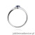 Pierścionek W346 Szafir 0,15ct białe złoto