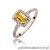 Pierścionek W403 Cytryn 0,60ct różowe złoto