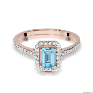 Pierścionek W403 Topaz 0,65ct różowe złoto