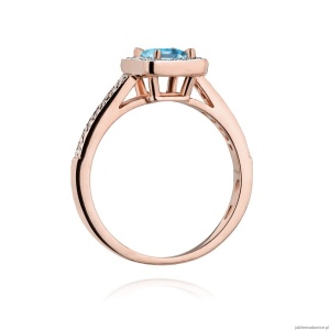Pierścionek W403 Topaz 0,65ct różowe złoto
