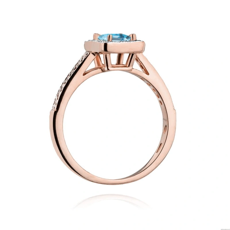 Pierścionek W403 Topaz 0,65ct różowe złoto