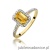 Pierścionek W403 Cytryn 0,60ct żółte złoto