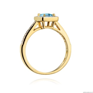 Pierścionek W403 Topaz 0,65ct żółte złoto