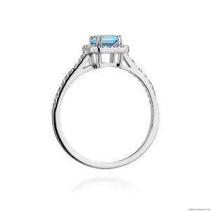Pierścionek W422 Topaz 0,65ct białe złoto