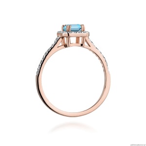 Pierścionek W422 Topaz 0,65ct różowe złoto