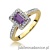 Pierścionek W422 Ametyst 0,50ct żółte złoto