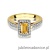 Pierścionek W422 Cytryn 0,60ct żółte złoto