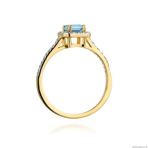 Pierścionek W422 Topaz 0,65ct żółte złoto