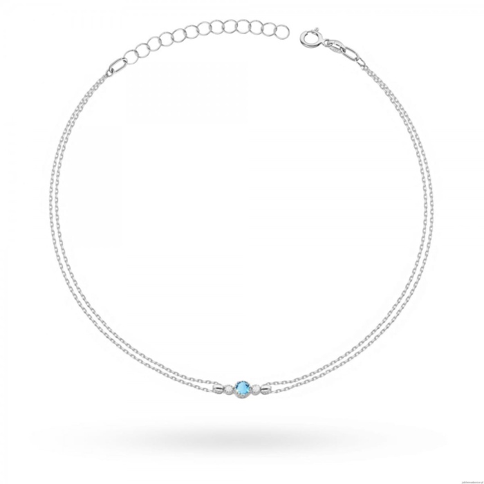 Bransoletka B005 Topaz 0,15ct białe złoto