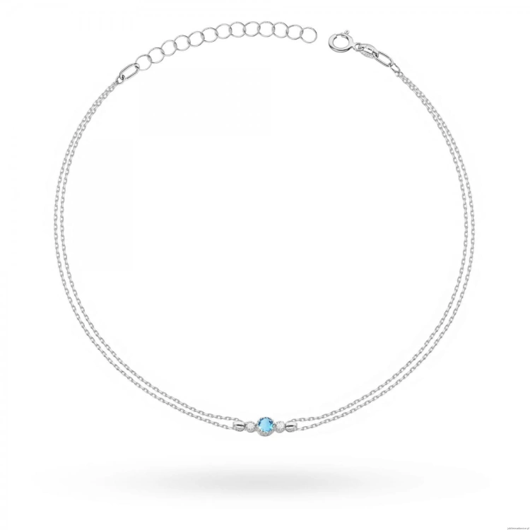 Bransoletka B005 Topaz 0,15ct białe złoto